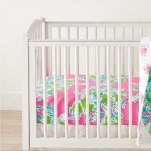 NWT Lilly Pulitzer x Pottery Barn Kids Crib Sheet - Pink Lemonade